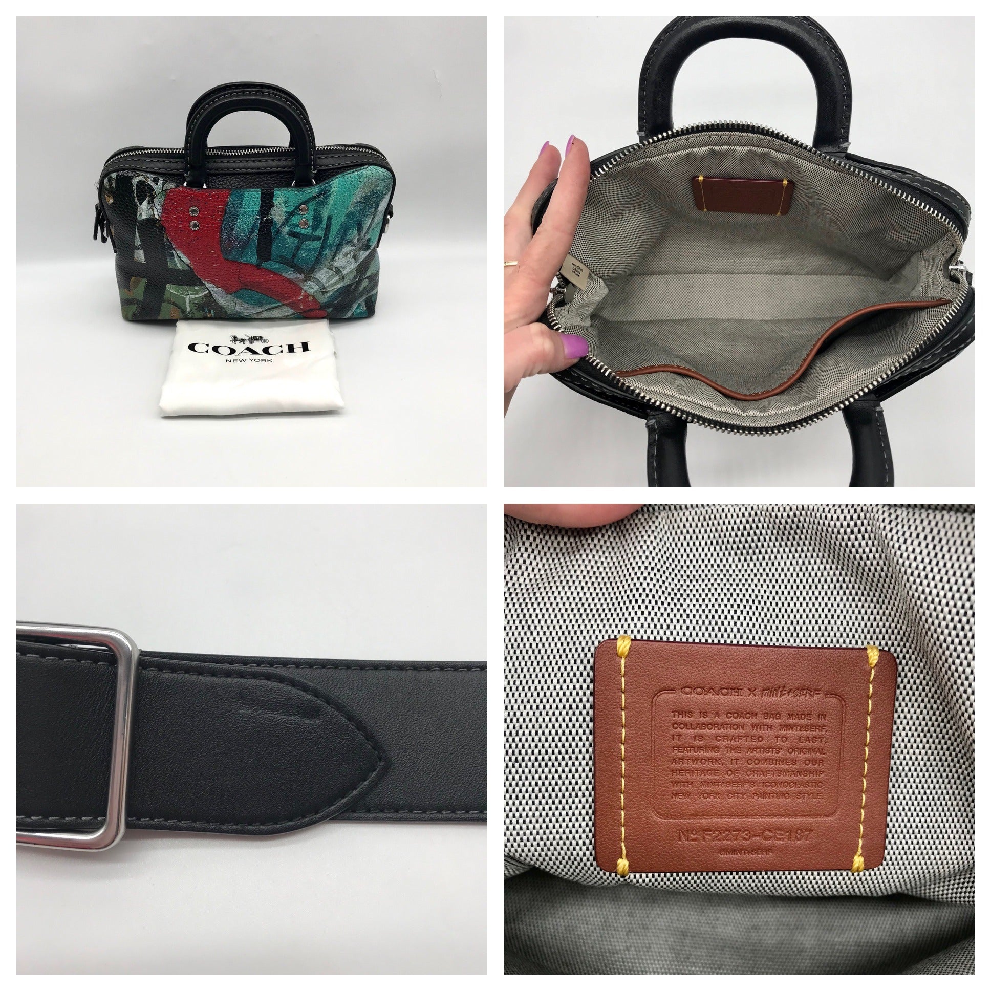 Coach X Mint & Serf Pebbled Leather Rogue Slim Brief 25 Bag CE187