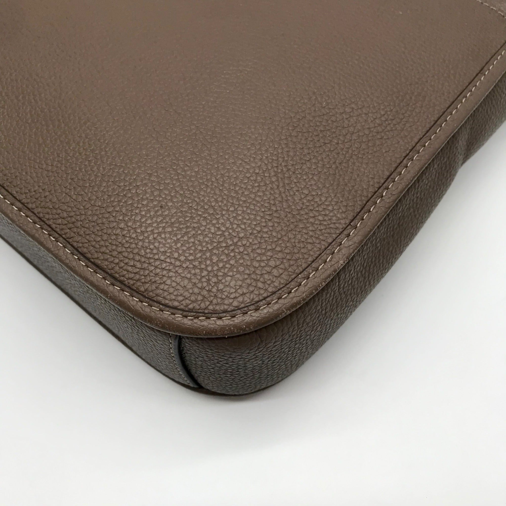 Coach Dark Stone Pebbled Leather Chaise Crossbody