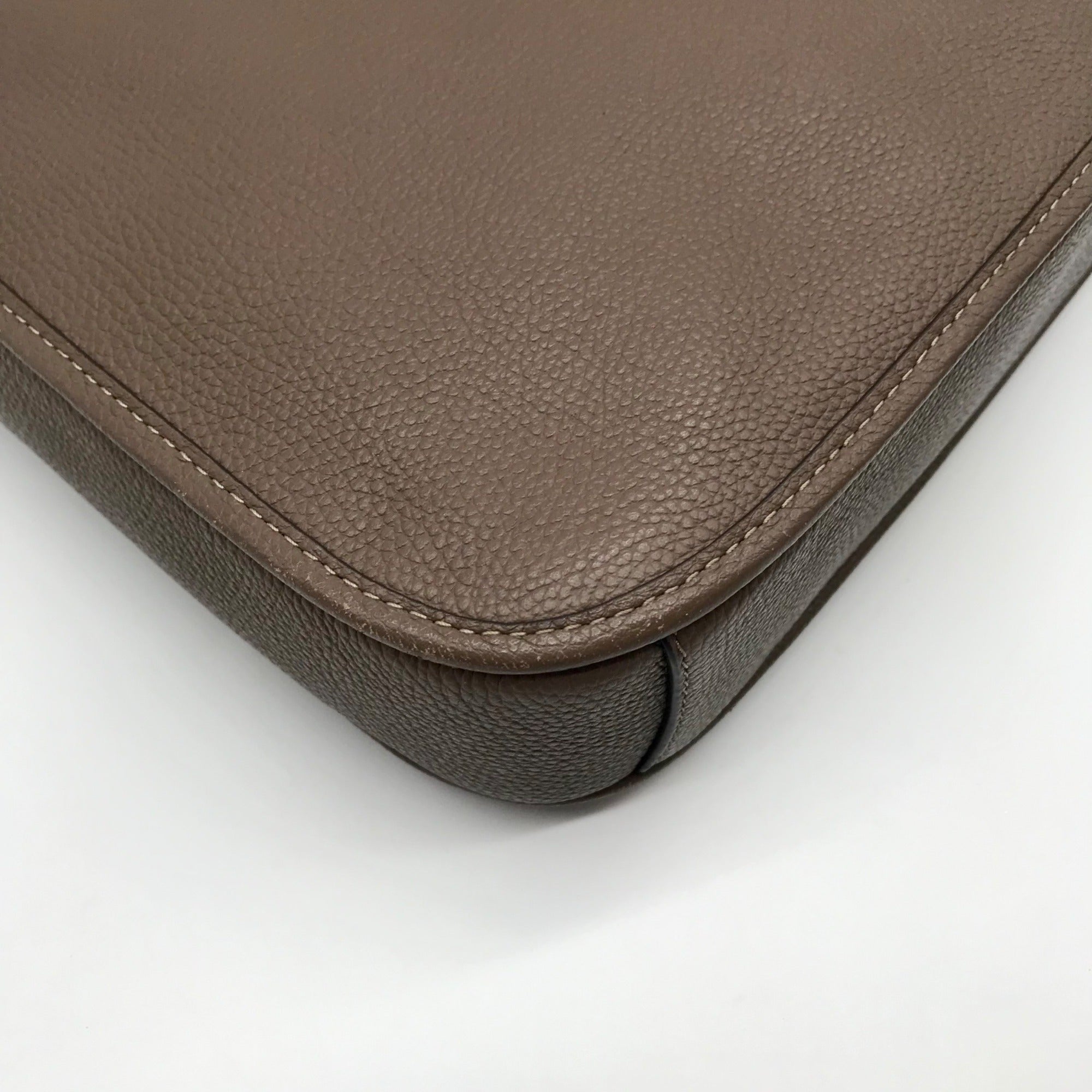 Coach Dark Stone Pebbled Leather Chaise Crossbody