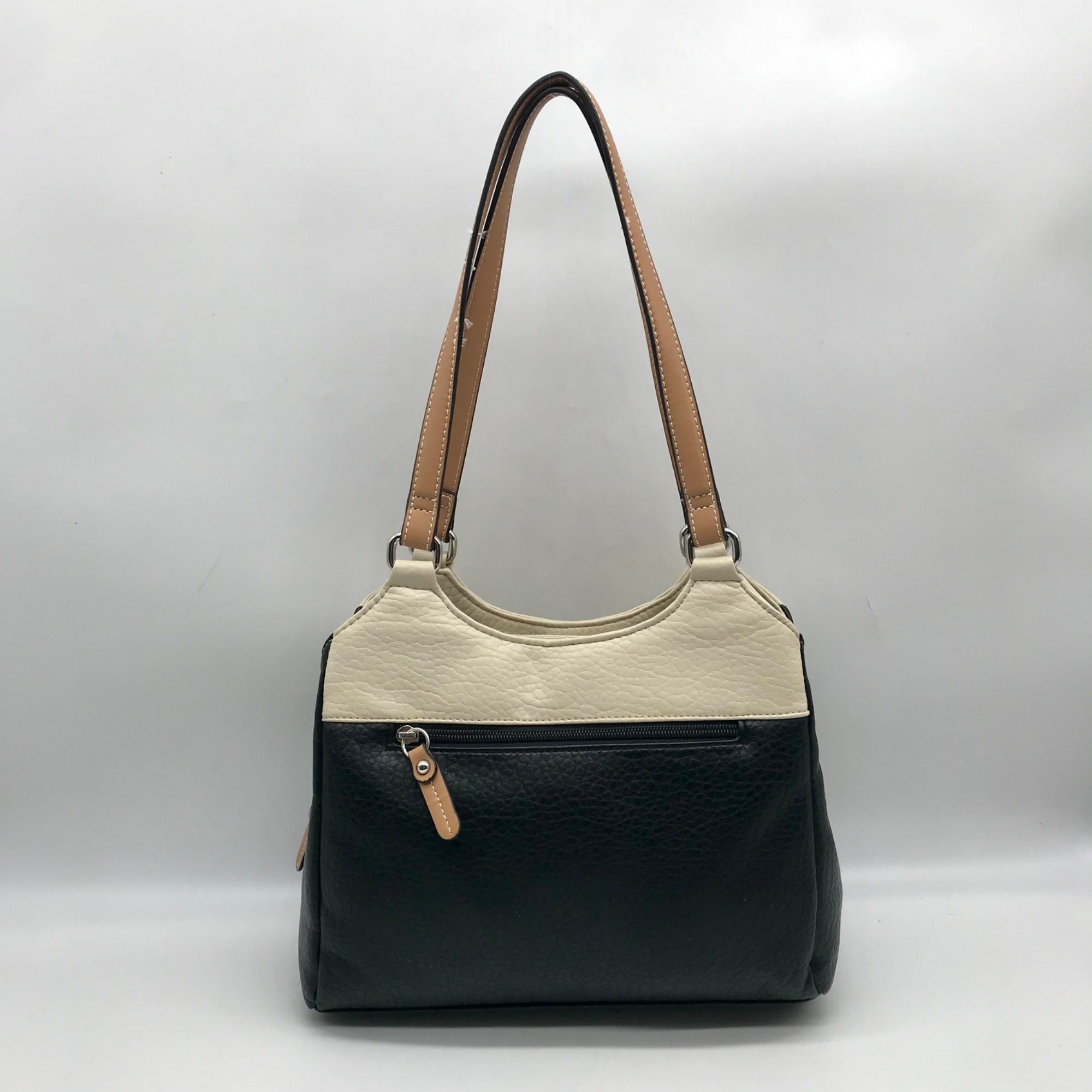 Giani Bernini Black Colorblock Pebbled 4 Poster Tote Bag