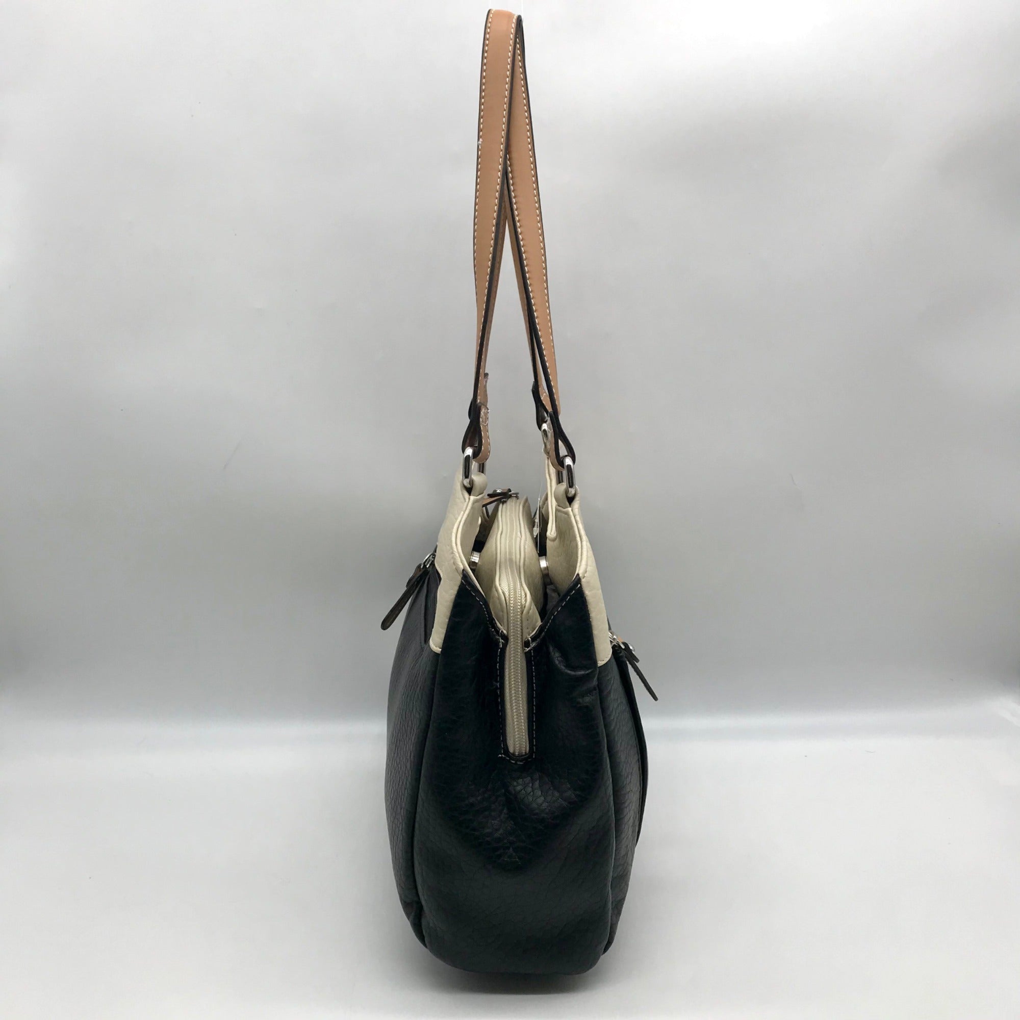 Giani Bernini Black Colorblock Pebbled 4 Poster Tote Bag