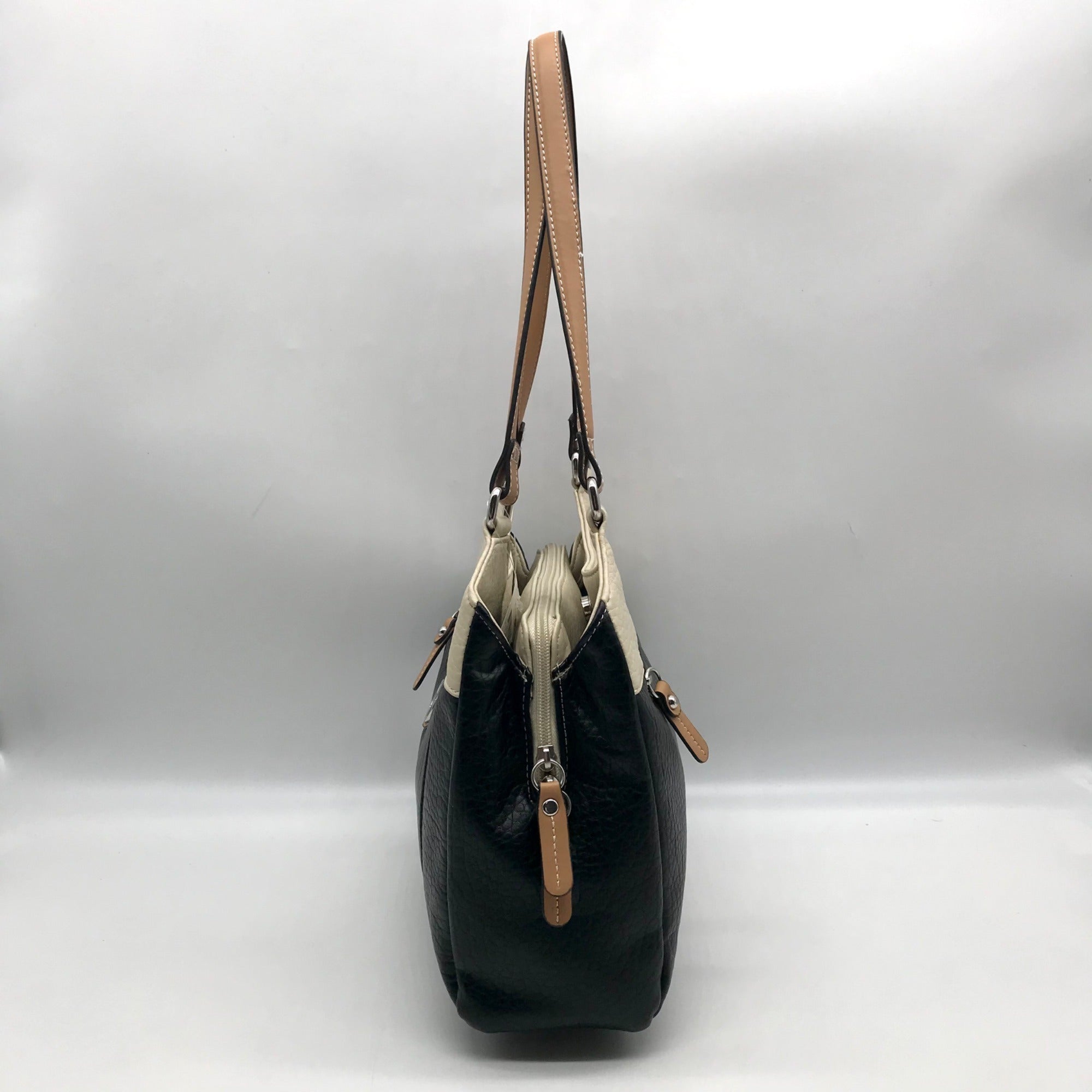 Giani Bernini Black Colorblock Pebbled 4 Poster Tote Bag
