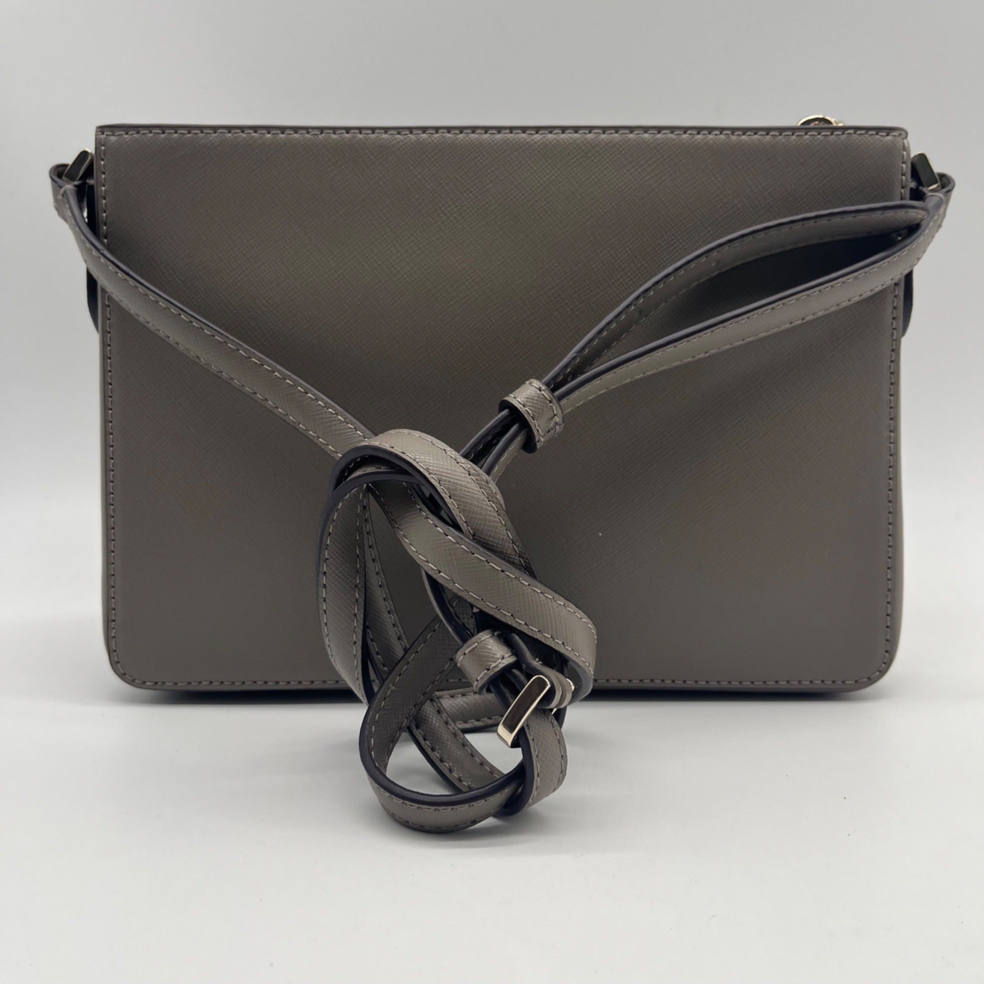 Kate Spade Grey Saffiano Leather Rory Small Convertible Crossbody Bag