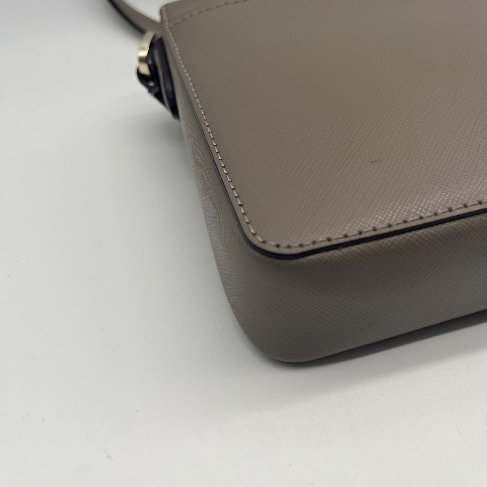 Kate Spade Grey Saffiano Leather Rory Small Convertible Crossbody Bag