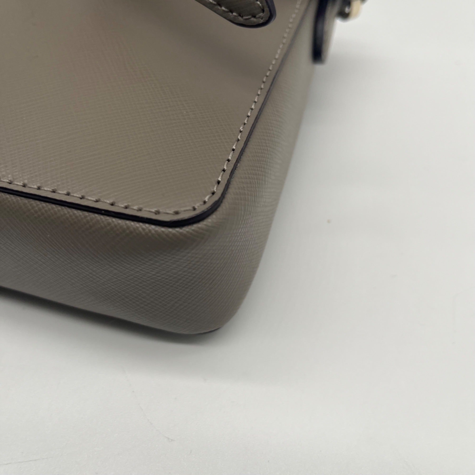 Kate Spade Grey Saffiano Leather Rory Small Convertible Crossbody Bag