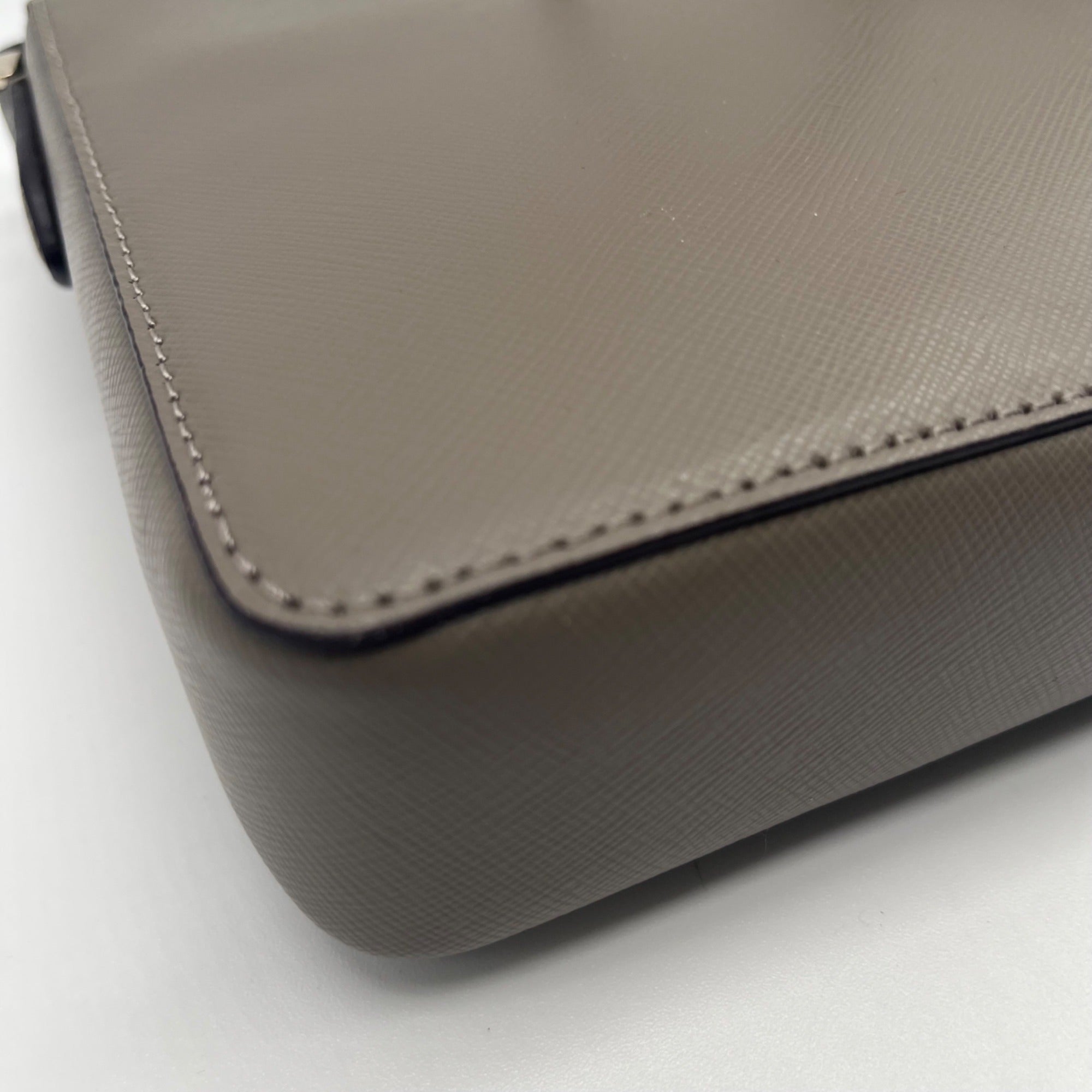 Kate Spade Grey Saffiano Leather Rory Small Convertible Crossbody Bag