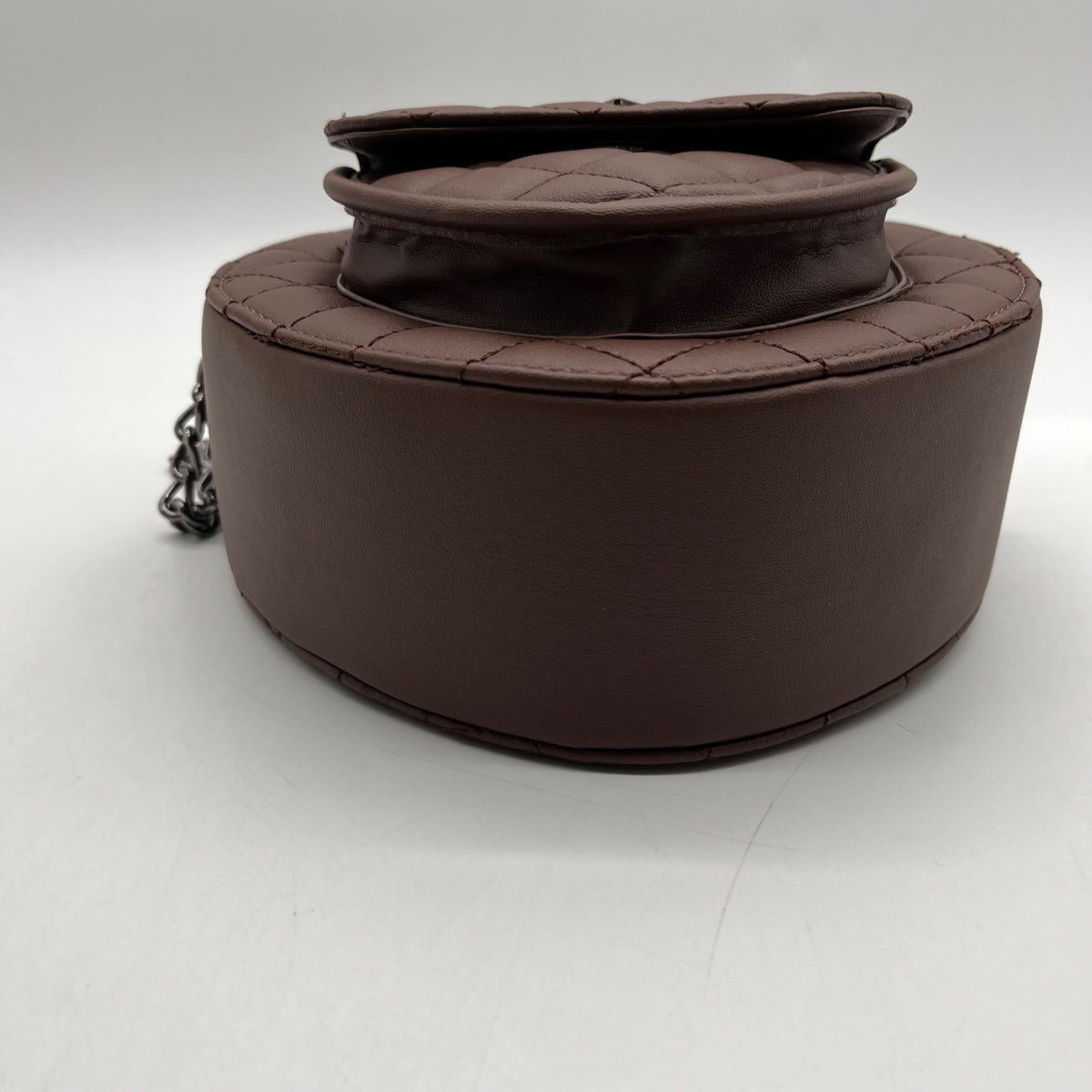 Valentino Orlandi Brown Faux Leather Heart Crossbody bag