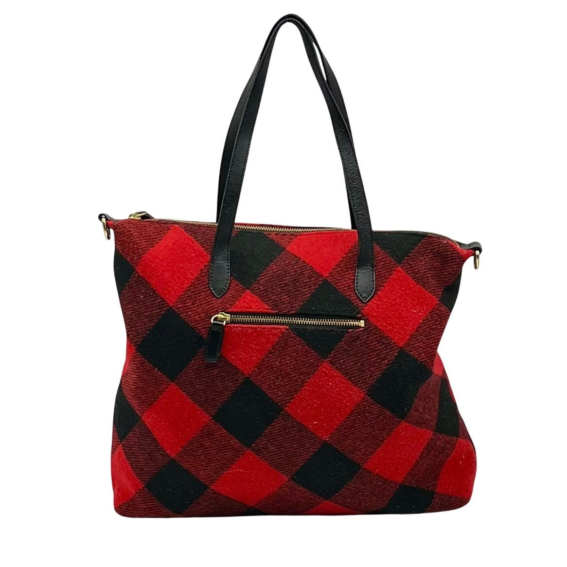 Talbots Plaid Fabric Buffalo Tote
