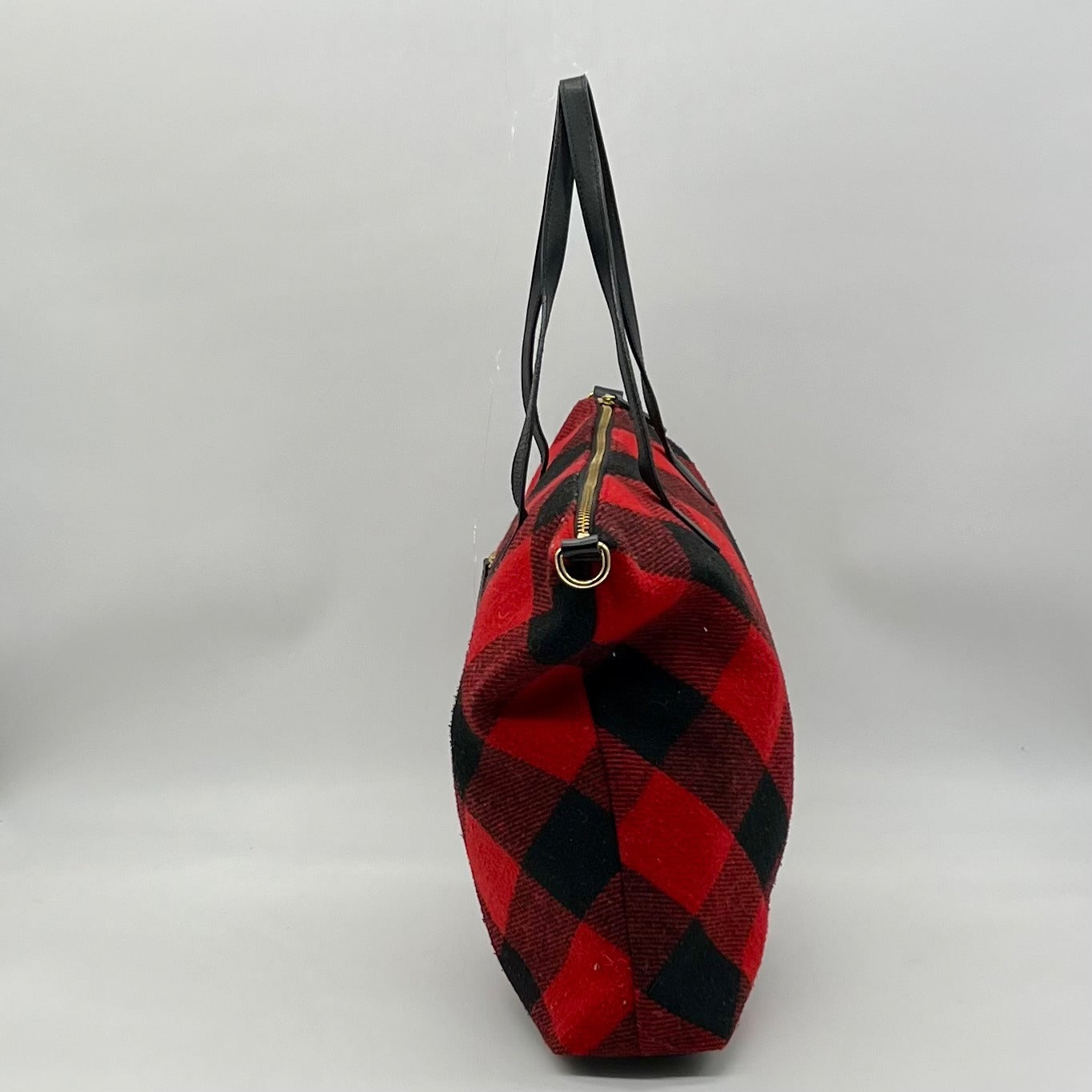 Talbots Plaid Fabric Buffalo Tote
