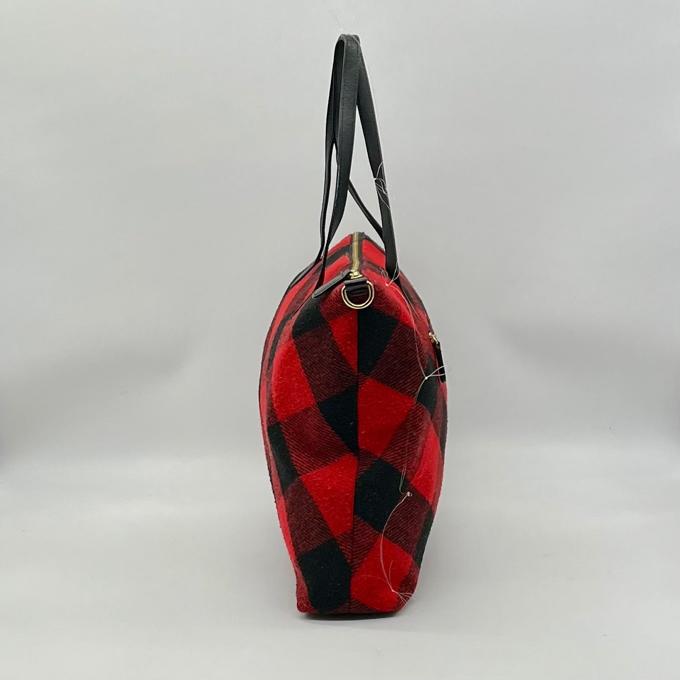 Talbots Plaid Fabric Buffalo Tote