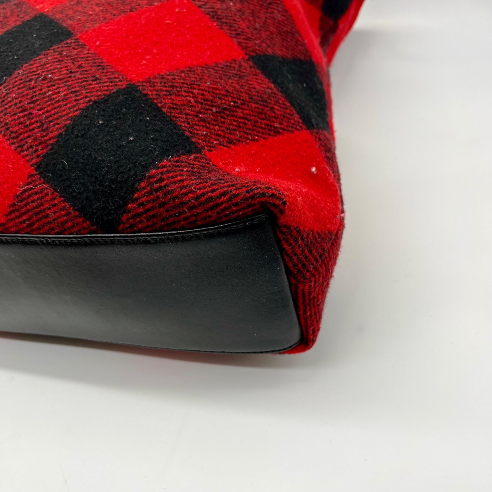 Talbots Plaid Fabric Buffalo Tote