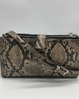 Carlos Santana Black and Tan Snakeskin Faux Leather Pattern Wallet