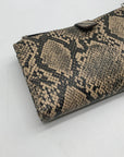 Carlos Santana Black and Tan Snakeskin Faux Leather Pattern Wallet