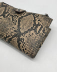 Carlos Santana Black and Tan Snakeskin Faux Leather Pattern Wallet