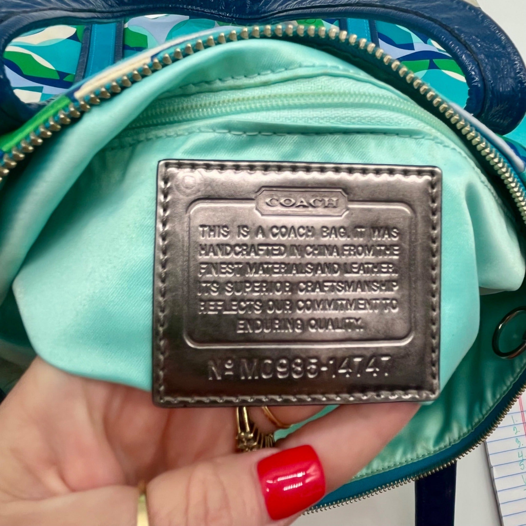 Coach Poppy OP Art Kaleidoscope Glam Tote Bag 14747