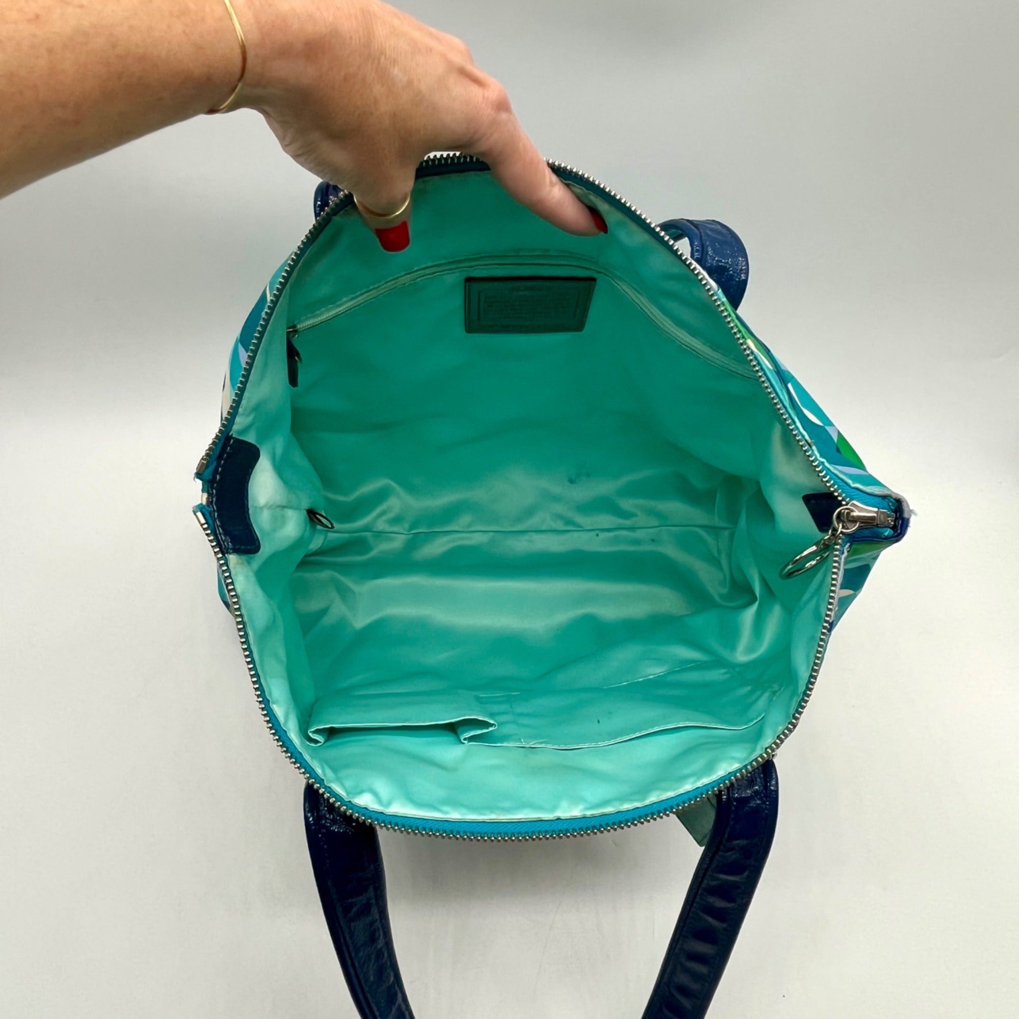 Coach Poppy OP Art Kaleidoscope Glam Tote Bag 14747