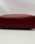 Michael Kors Red Aria Large Pebbled Leather Shoulder Bag
