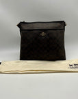 Coach Brown Signature Canvas File Crossbody Bag F58267