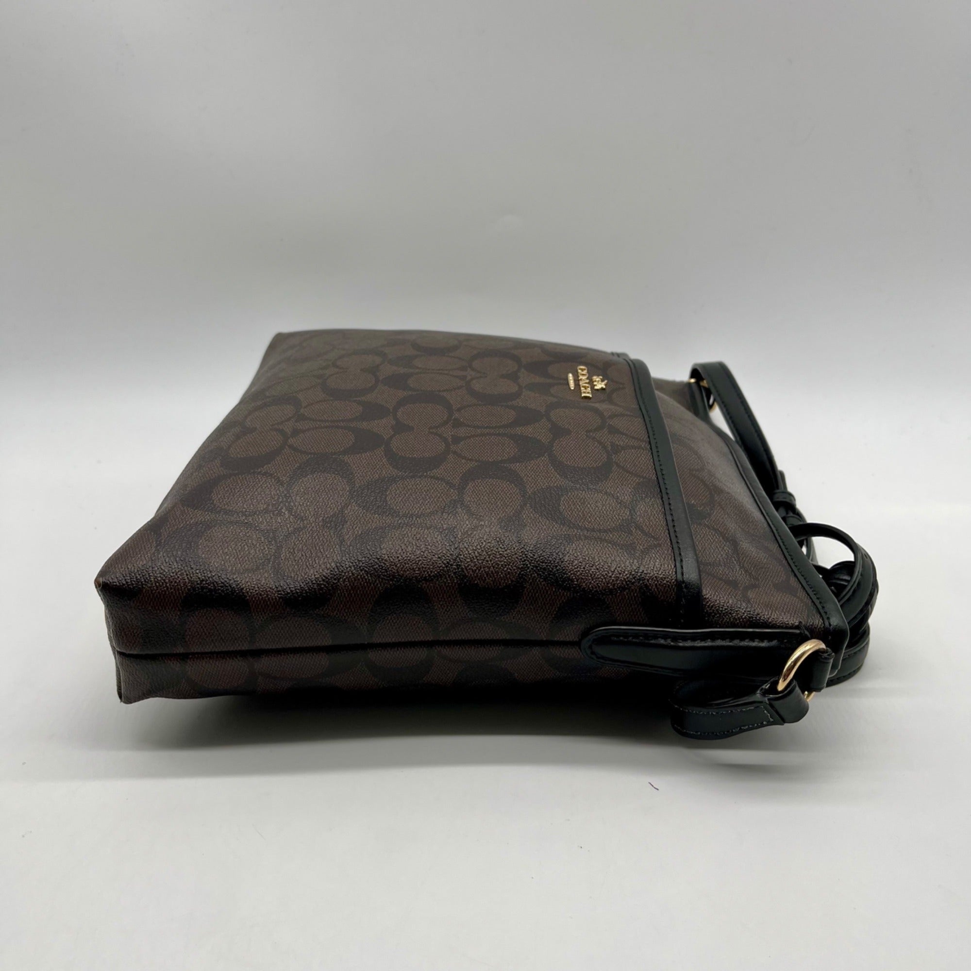 Coach Brown Signature Canvas File Crossbody Bag F58267