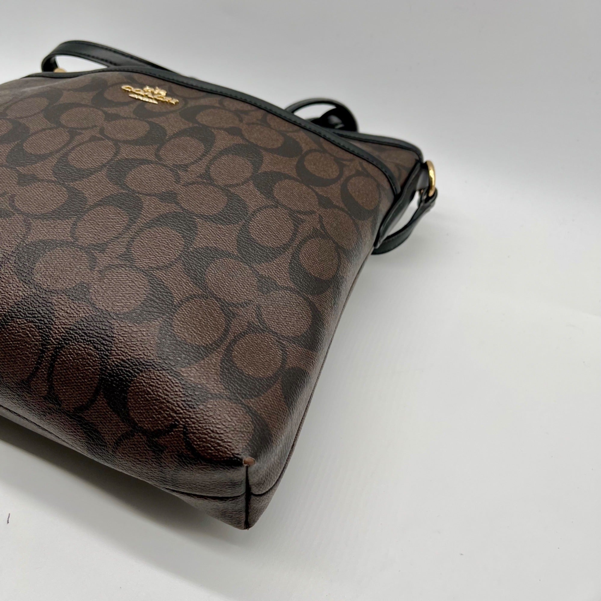 Coach Brown Signature Canvas File Crossbody Bag F58267