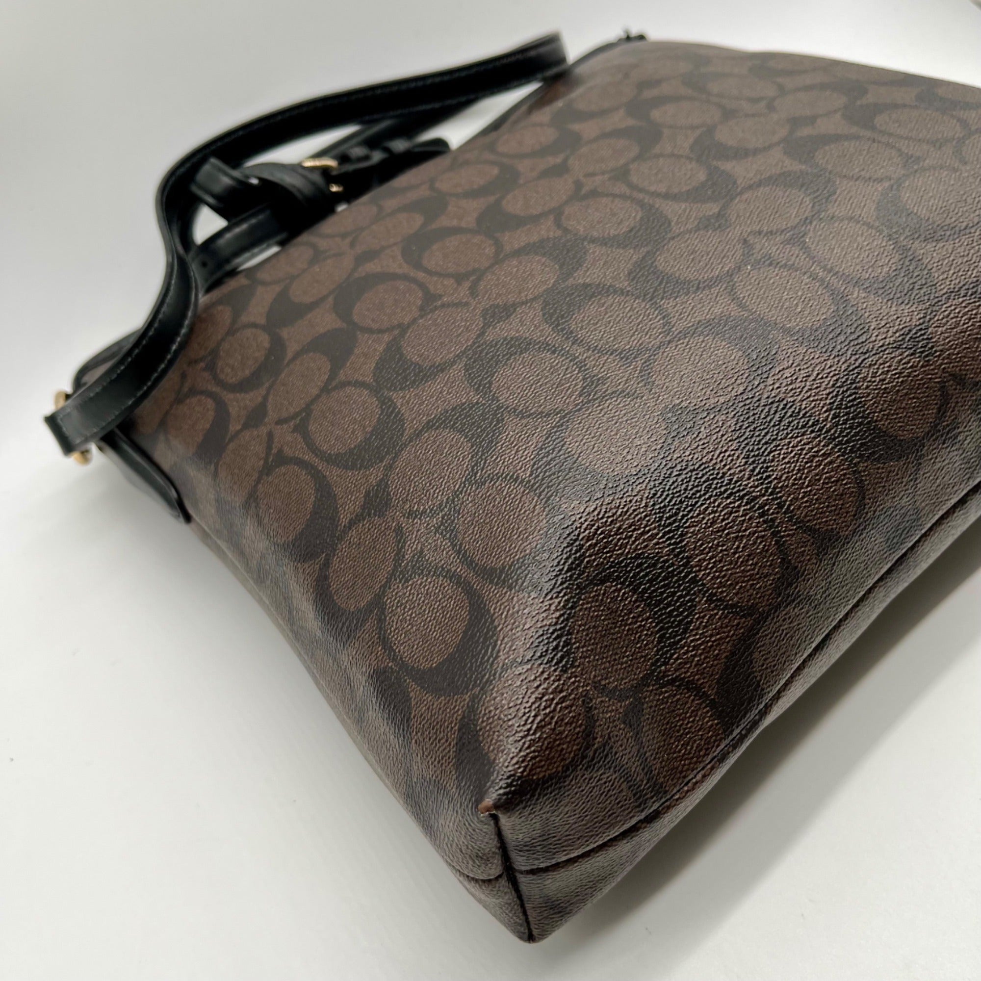 Coach Brown Signature Canvas File Crossbody Bag F58267