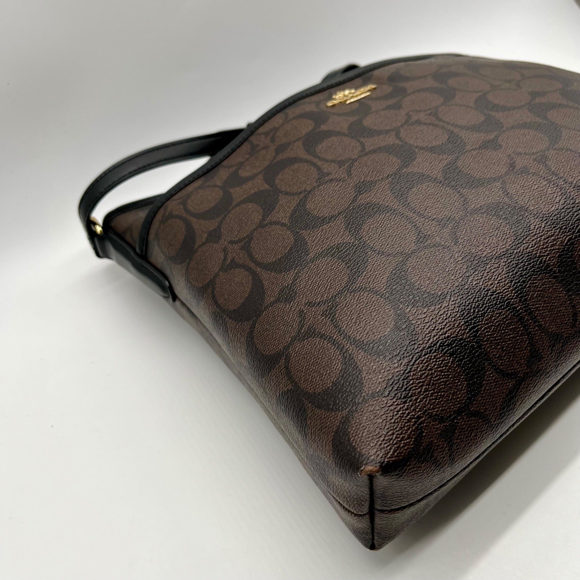 Coach Brown Signature Canvas File Crossbody Bag F58267