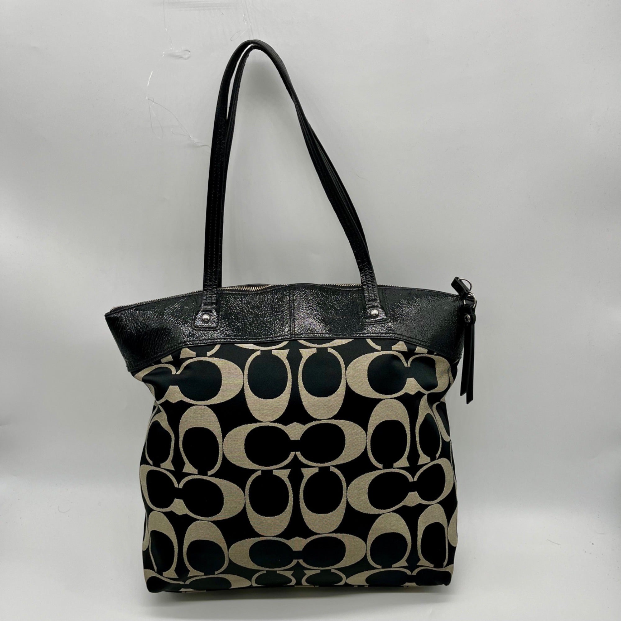 Coach Black Signature Canvas Tote Bag F18335