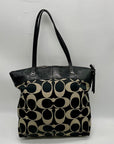 Coach Black Signature Canvas Tote Bag F18335