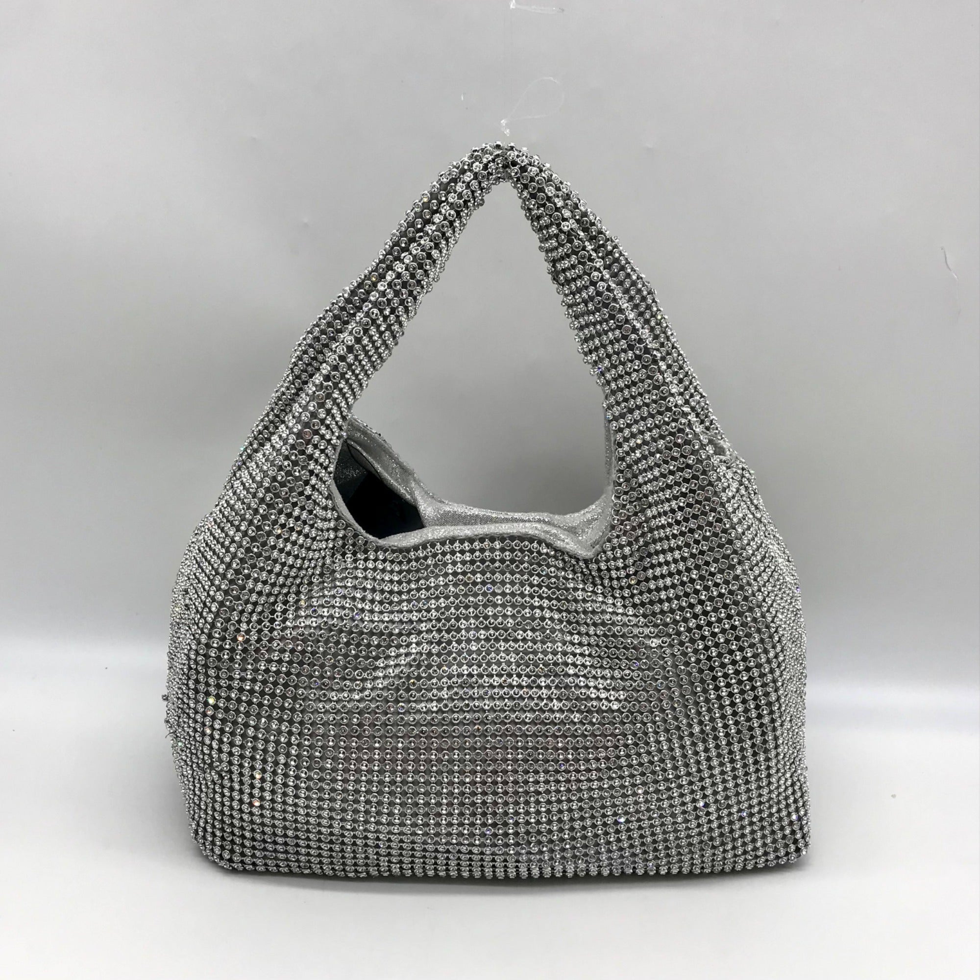 I.N.C. International Concepts Silver Mesh Crystal Hobo Bag