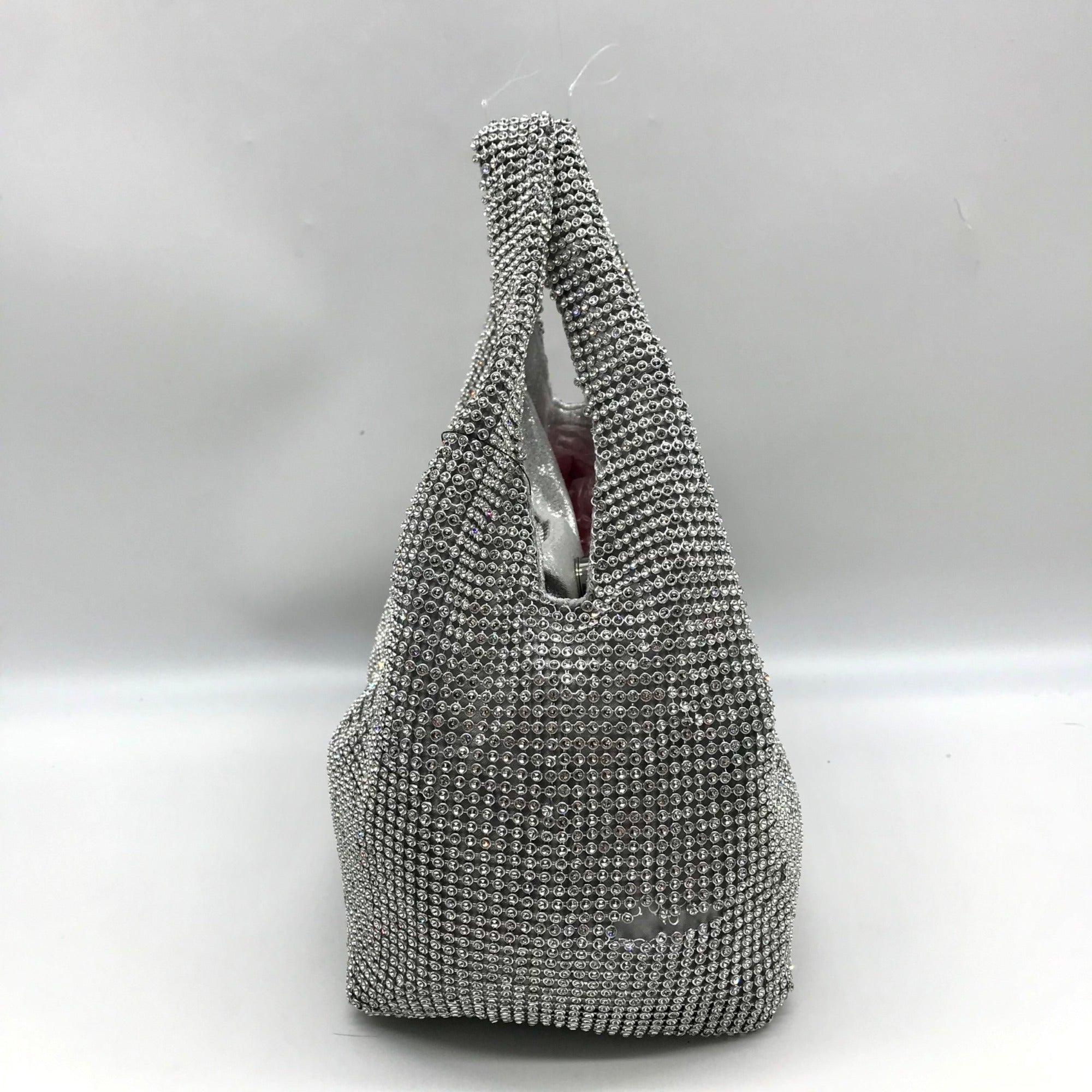I.N.C. International Concepts Silver Mesh Crystal Hobo Bag