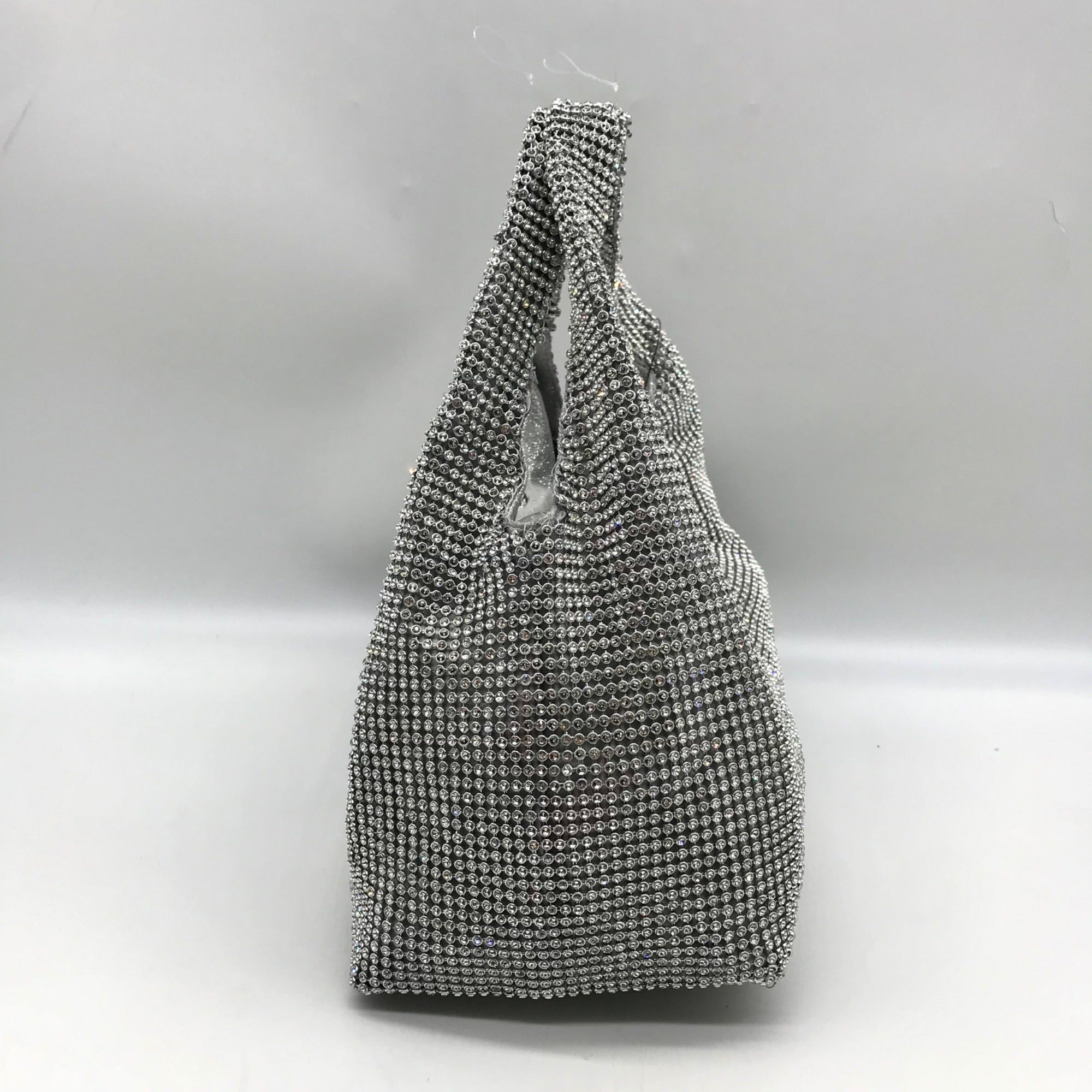 I.N.C. International Concepts Silver Mesh Crystal Hobo Bag