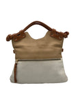 Pietro Alessandro Tan and Beige Leather Shoulder Bag