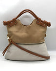 Pietro Alessandro Tan and Beige Leather Shoulder Bag