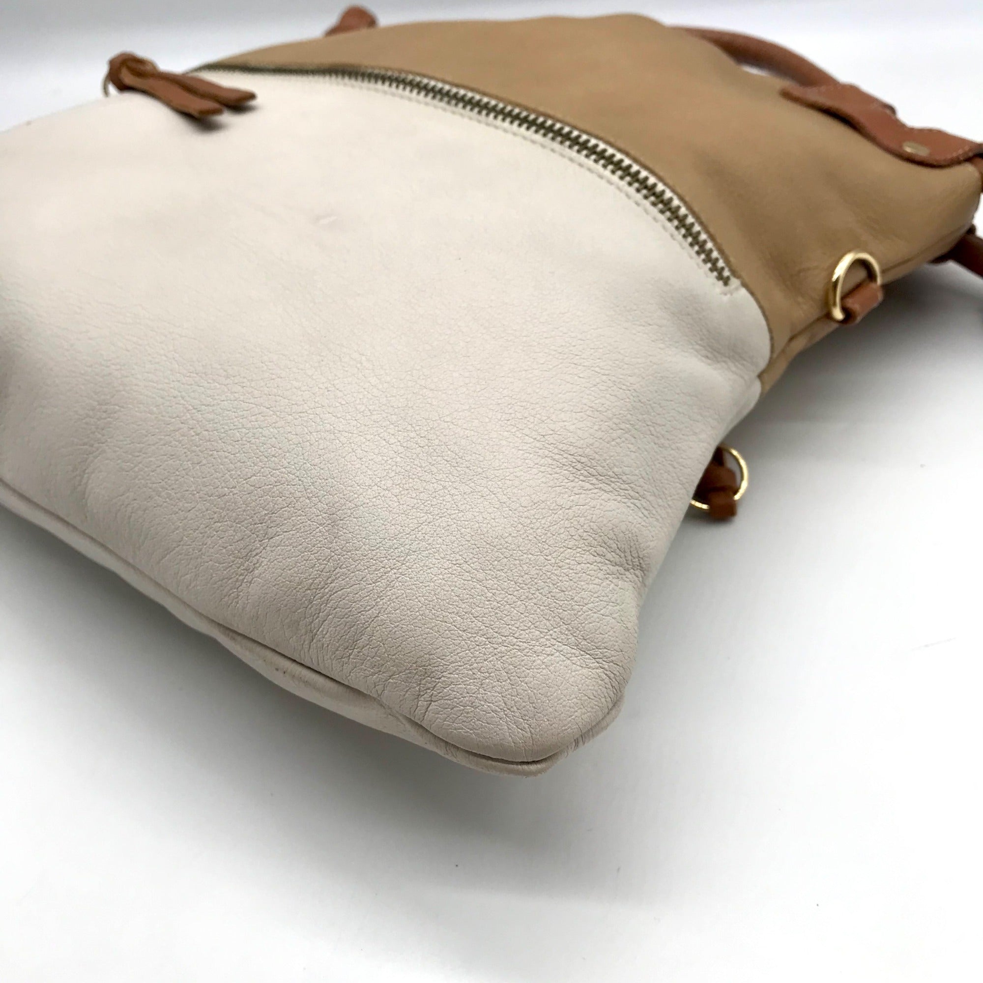 Pietro Alessandro Tan and Beige Leather Shoulder Bag