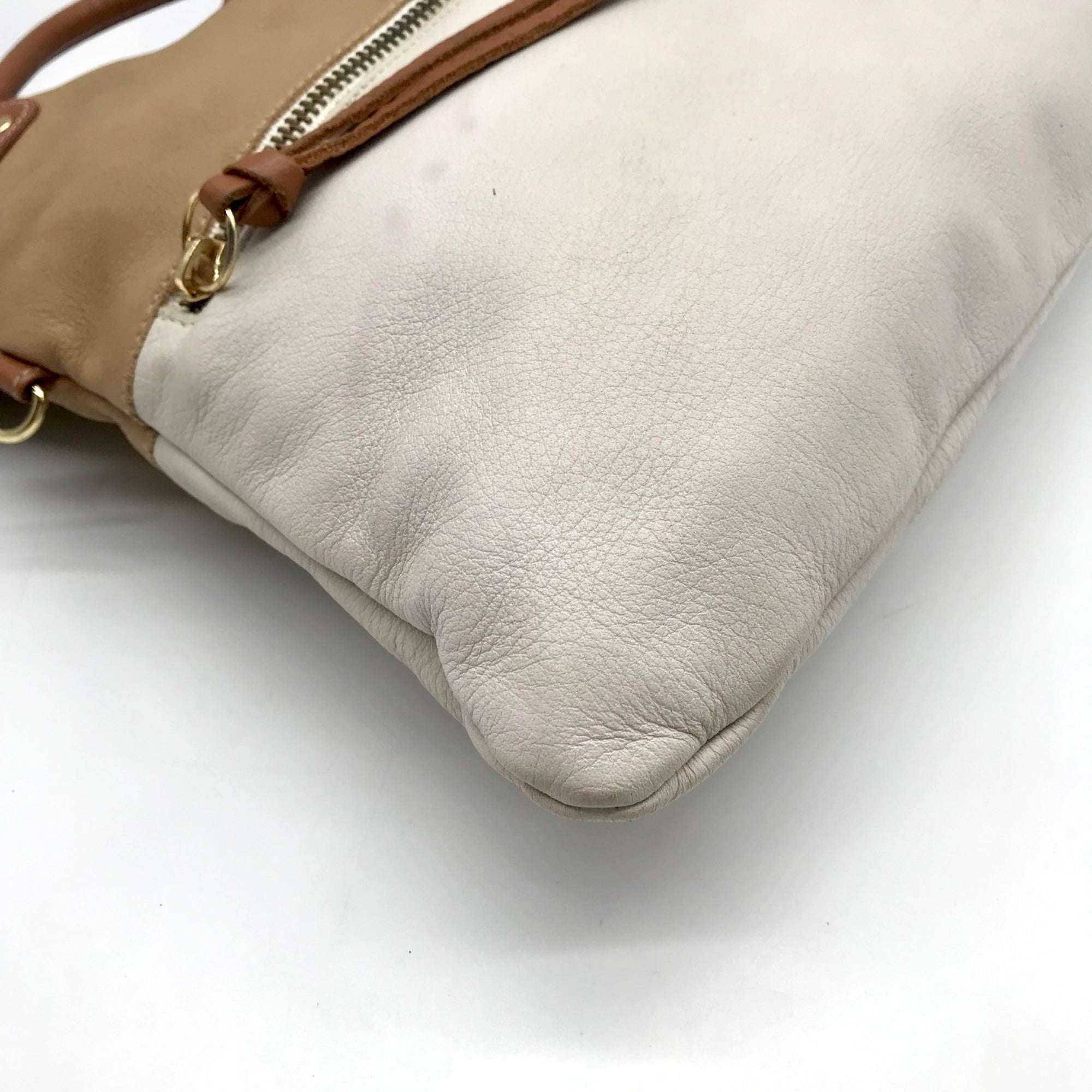 Pietro Alessandro Tan and Beige Leather Shoulder Bag