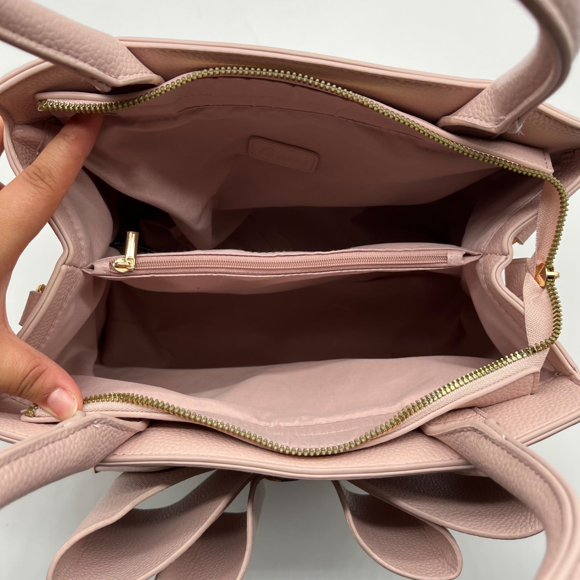Grossi Blush Grace Bowtie Satchel Bag