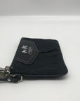 Coach Black Sateen & Leather Signature Wristlet