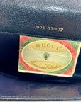 Gucci Vintage Navy Leather and Coated Canvas Sherry Line Long Wallet