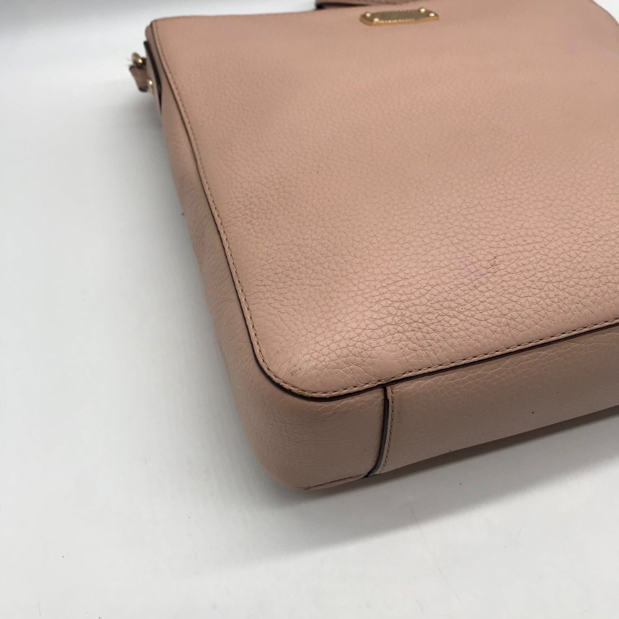Michael Kors Pale Pink Pebbled Leather Crossbody Bag