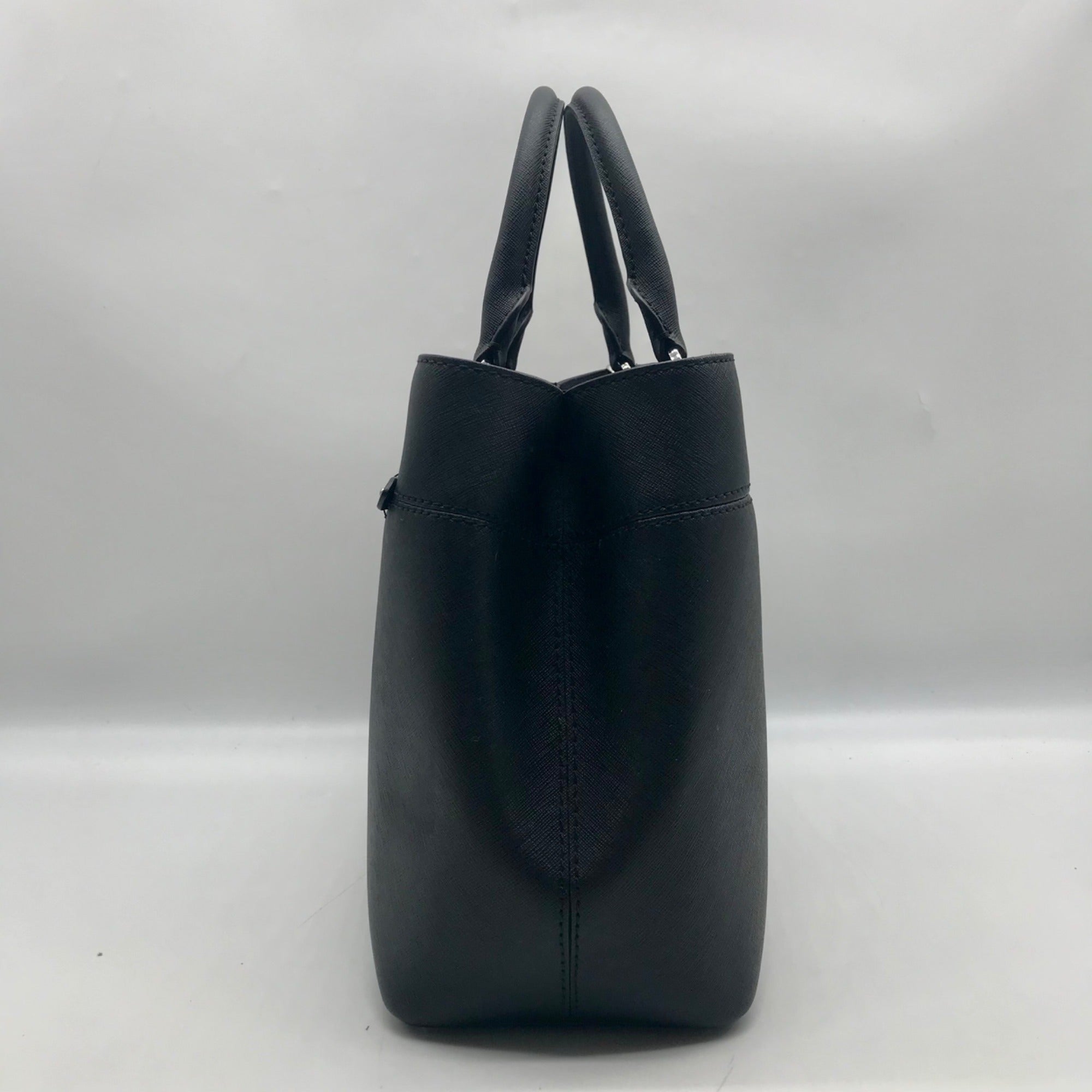 Michael Kors Black Saffiano Leather Hailee Satchel bag