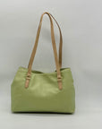 Koltov Green Faux Leather Tote Bag