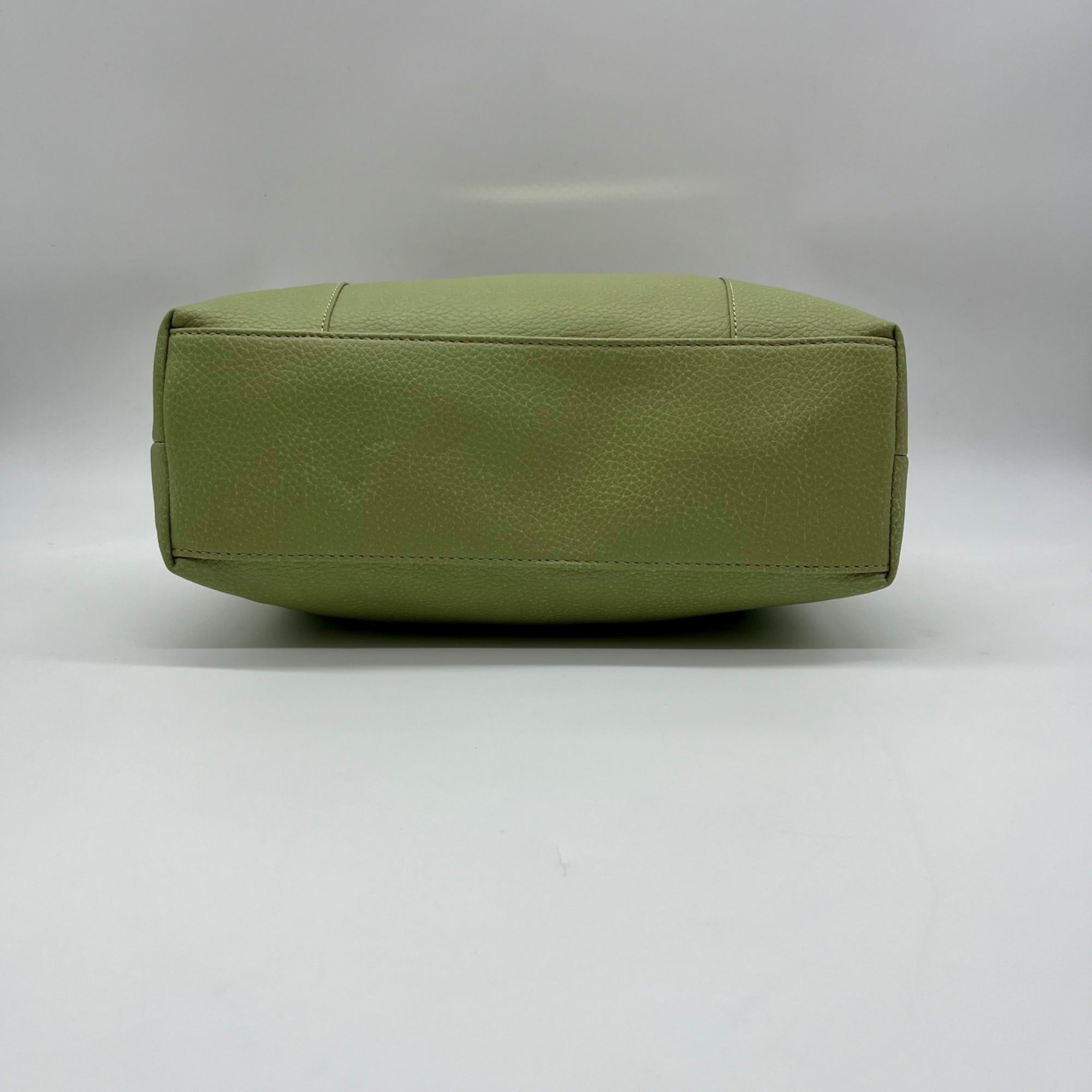 Koltov Green Faux Leather Tote Bag