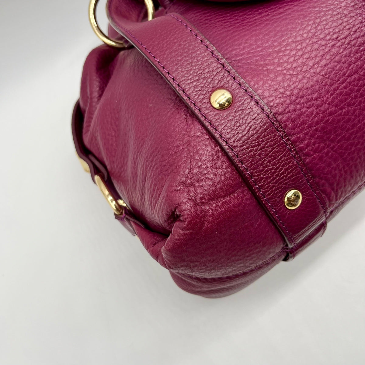 Michael Kors Plum Pebbled Leather Satchel