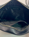 Michael Kors Black Leather Jet Set East West Crossbody Bag