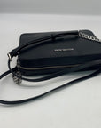 Michael Kors Black Leather Jet Set East West Crossbody Bag