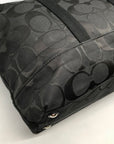 Coach Black Monogram Canvas Signature C Boston Bag F77284