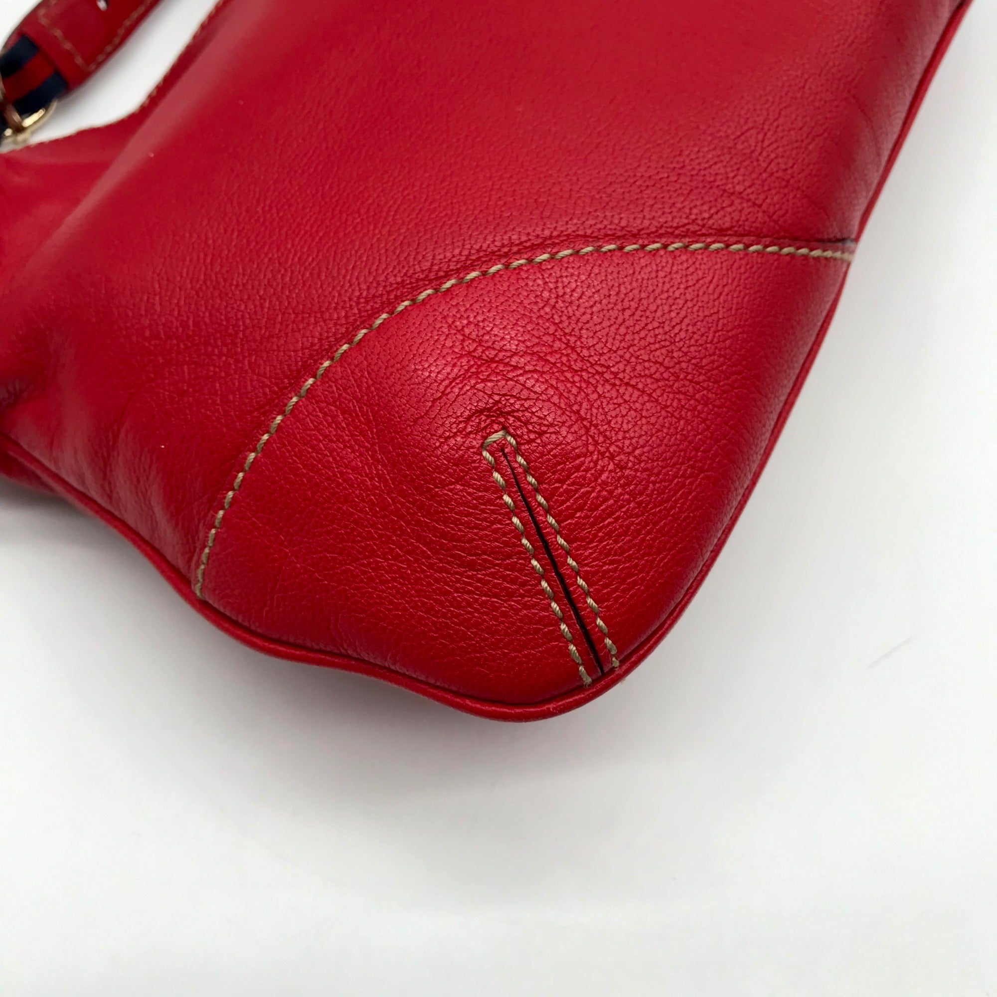 Gucci Red Leather Capri Ranch Kid Shoulder Bag