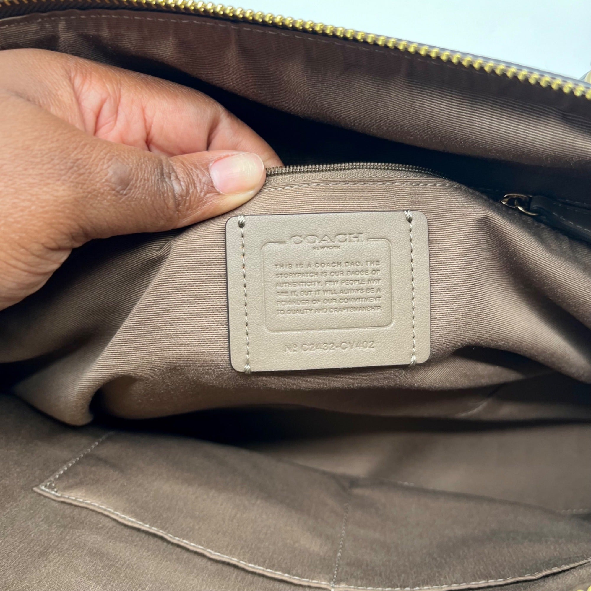 Coach Brown Leather Gallery Tote Bag CV402