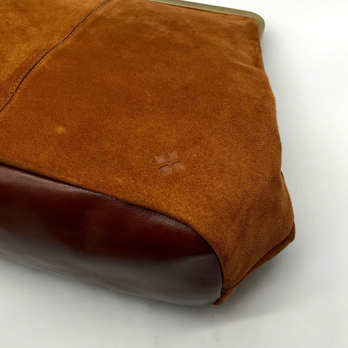 Patricia Nash Brown Suede Framed Shoulder Bag