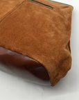 Patricia Nash Brown Suede Framed Shoulder Bag